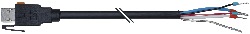 X2X Link connection cable open, 1 m
